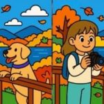 IQ test: nájdite 3 rozdiely na obrázku dievčaťa a psa